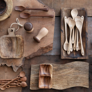 Mushroom Wood Salt & Pepper Set