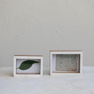 Marble + Mango Wood Frame