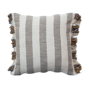 Lenny Fringe Striped Pillow