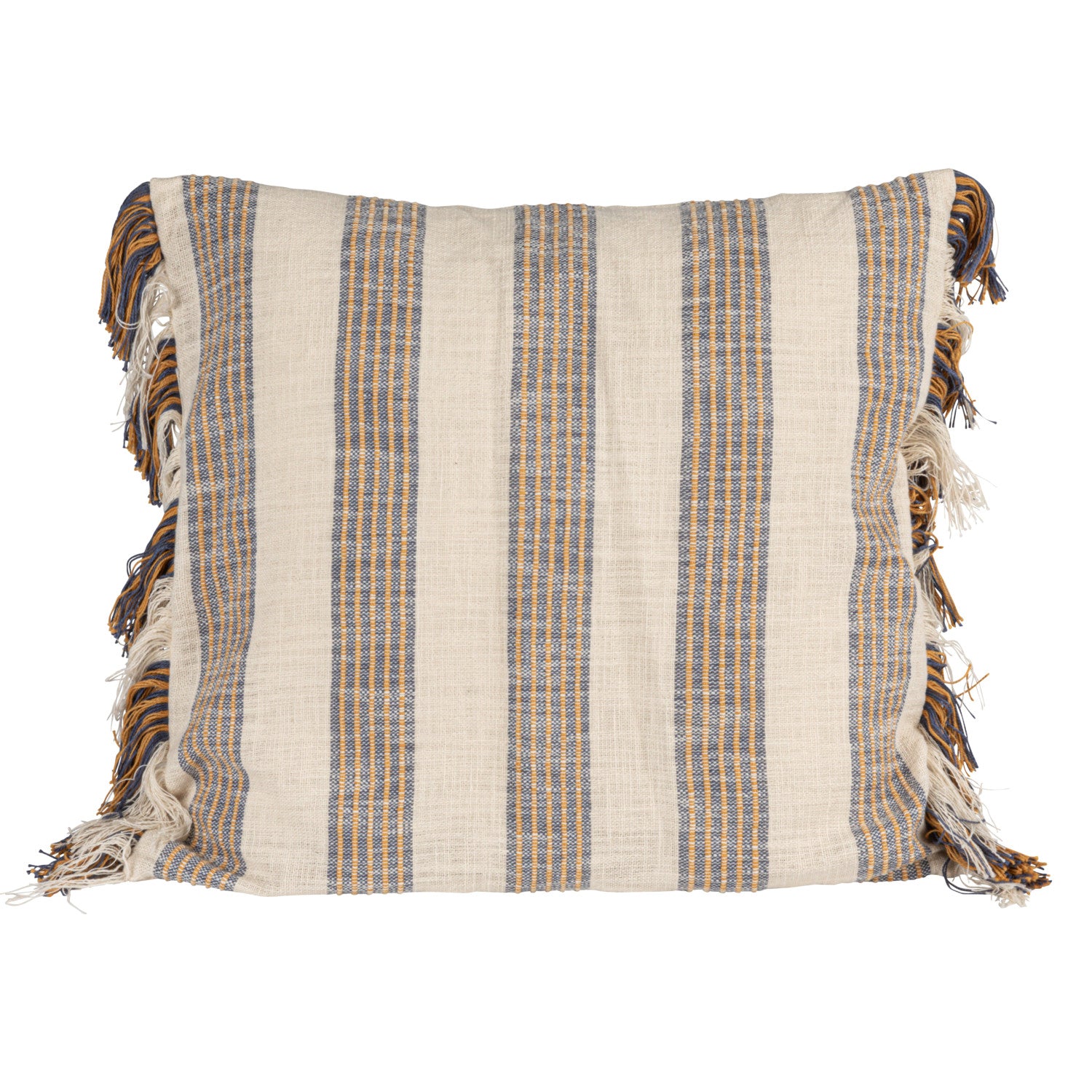 Lenny Fringe Striped Pillow