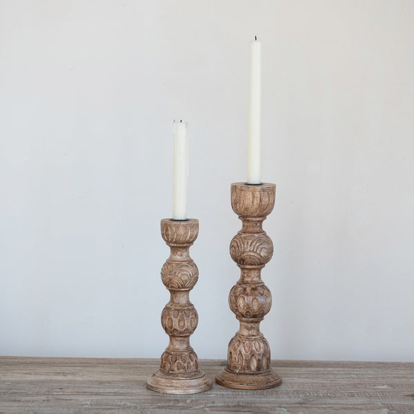 Kirstin Carved Candlestick