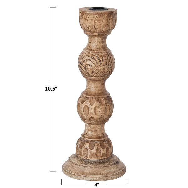 Kirstin Carved Candlestick
