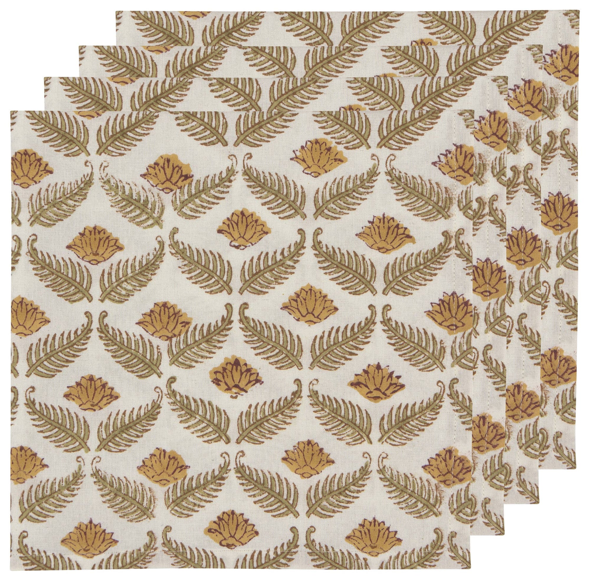 Frond Block Print Napkin Set