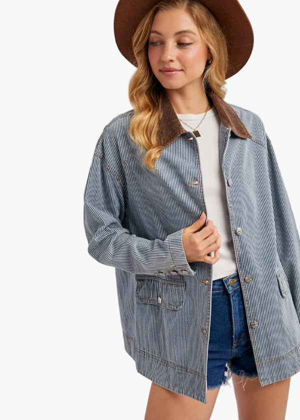 Emory Railroad Stripe Chore Coat