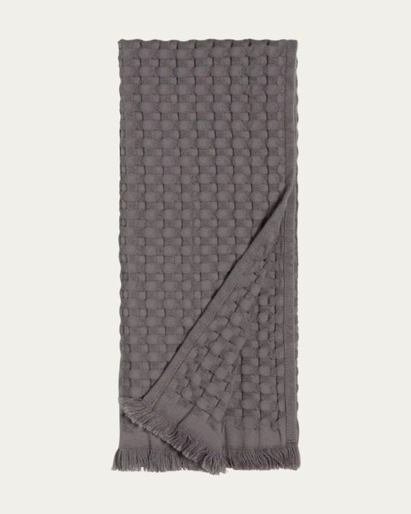 Charcoal Organic Cotton Waffle Hand Towel