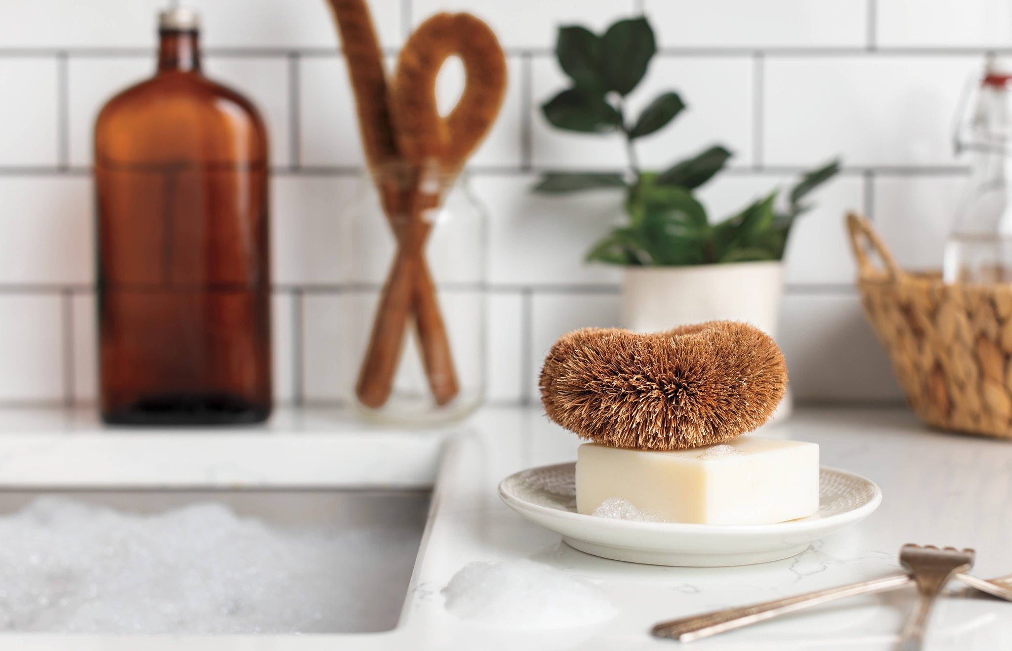 Coconut Fiber Palm Scrubber