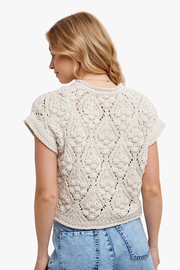 Basia Short Sleeve Knit Sweater