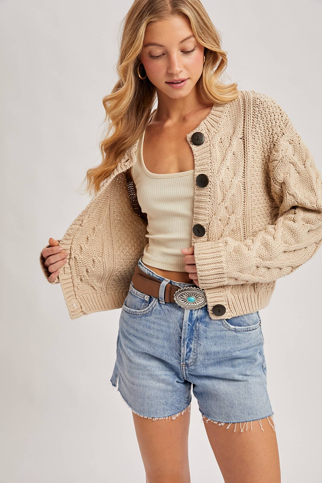Siobahn Cable Knit Cardigan