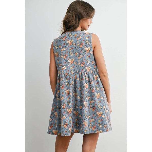 Kasey Floral Tie-Front Babydoll Dress