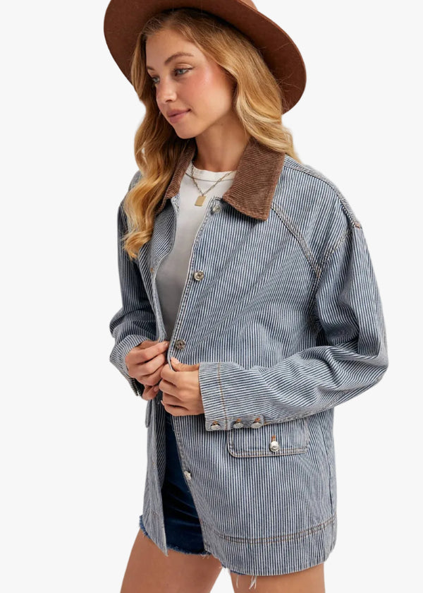Emory Railroad Stripe Chore Coat