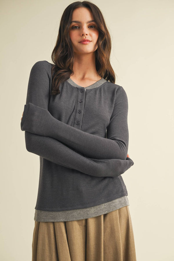 Vella Long Sleeve Henley