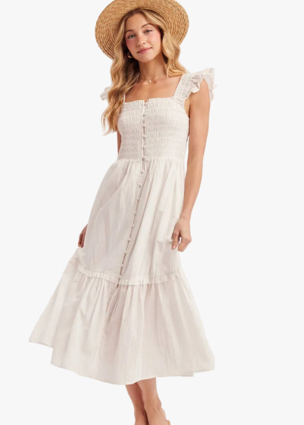 Eloah Smocked Midi Dress