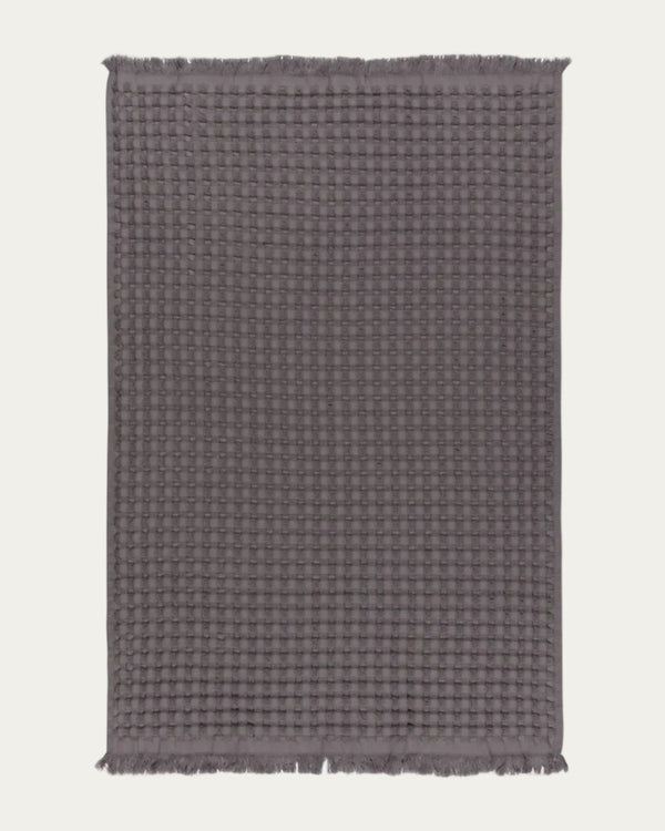 Charcoal Organic Cotton Waffle Hand Towel