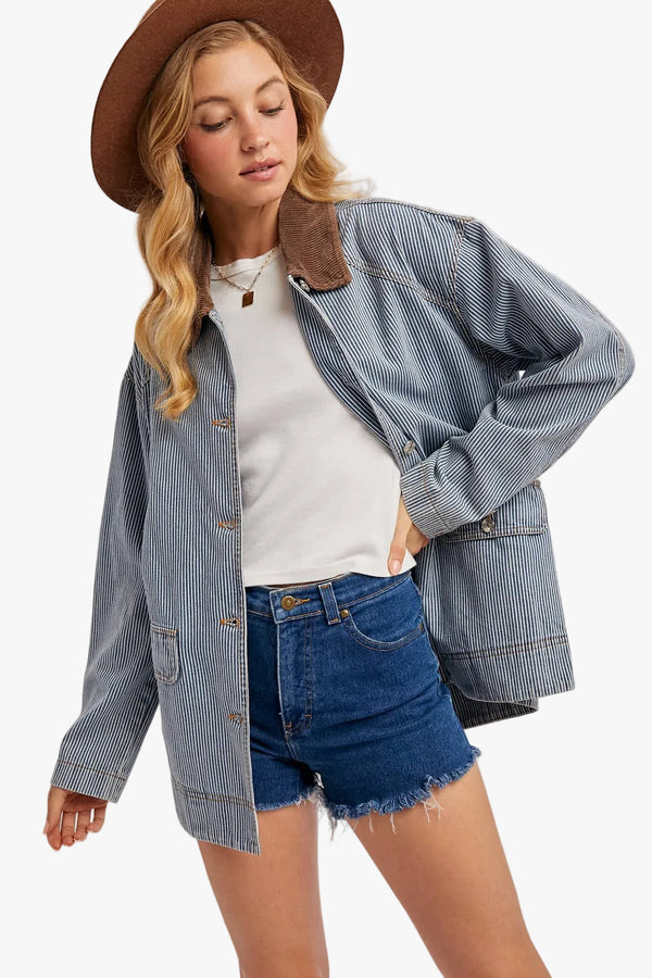 Emory Railroad Stripe Chore Coat