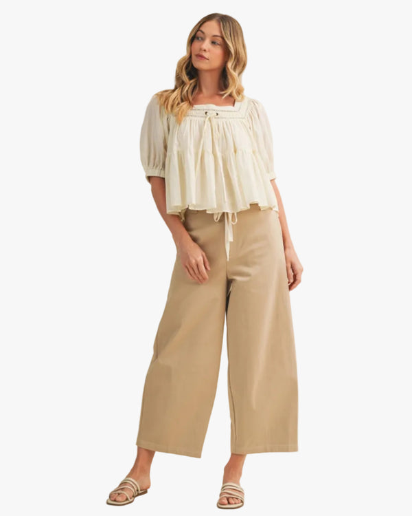 Lacey Inset Tiered Blouse