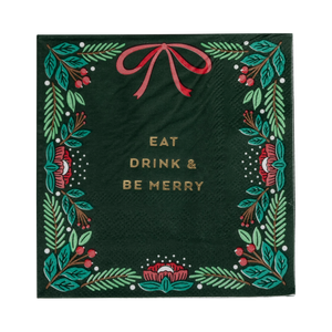 Eat Drink & Be Merry Cocktail Napkin