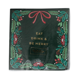 Eat Drink & Be Merry Cocktail Napkin