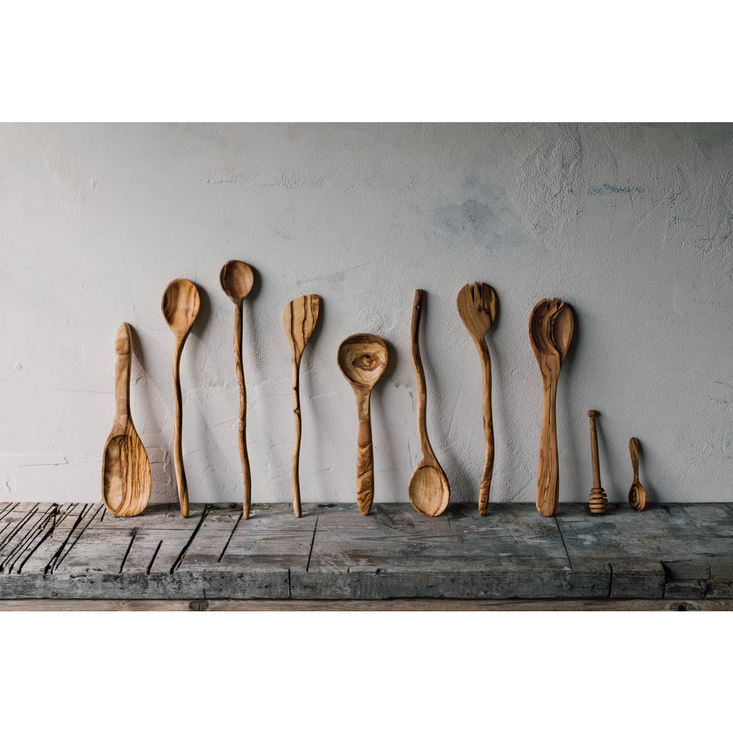 Olive Wood Round Spoon