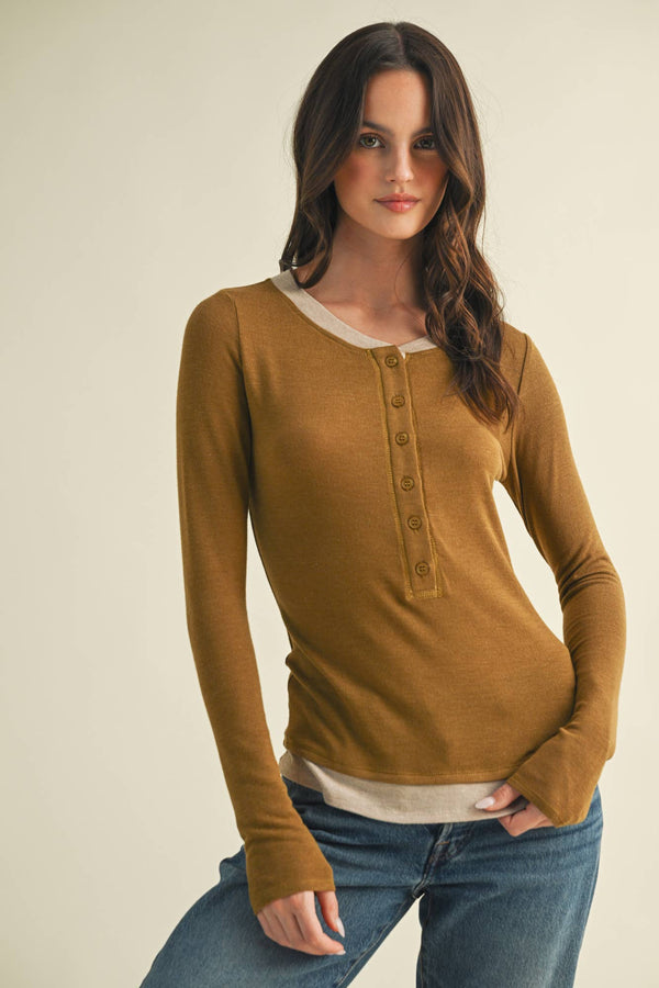 Vella Long Sleeve Henley