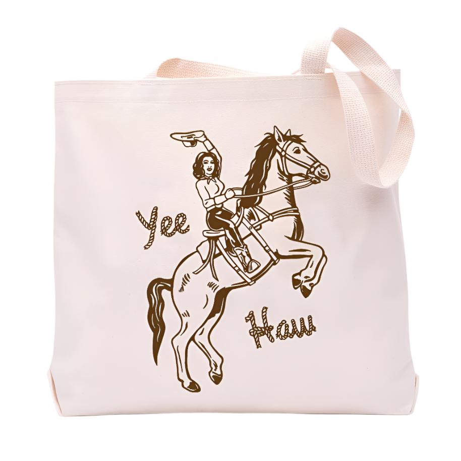 Cowgirl Canvas Tote Bag